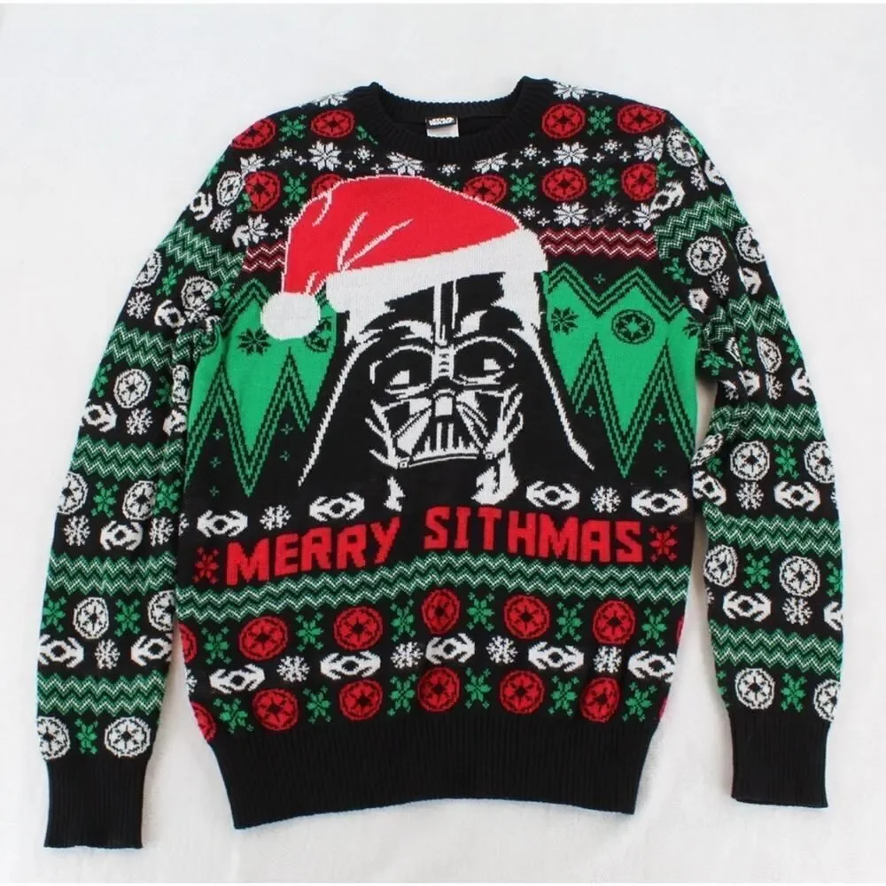 Adult Size Medium Merry Sithmas Darth Vader Star Wars UGLY Christmas Sweater